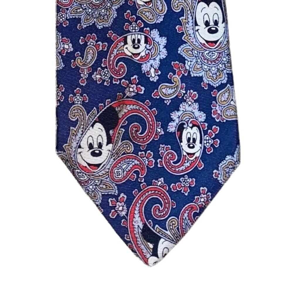 Balancine Presents “The Tie Works” Mickey Mouse Paisley Made‎ in USA Silk Tie